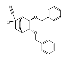 (1S,2R,4R,7R,8R)-7,8-Bis-benzyloxy-2-chloro-bicyclo[2.2.2]oct-5-ene-2-carbonitrile Structure