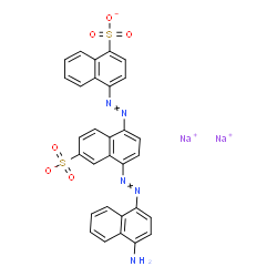 4-[[4-[(4-Amino-1-naphtyl)azo]-6-sulfo-1-naphtyl]azo]-1-naphthalenesulfonic acid disodium salt结构式