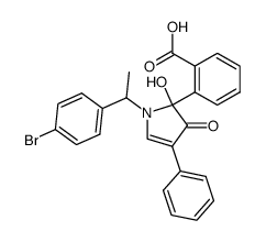 2-{1-[1-(4-Bromo-phenyl)-ethyl]-2-hydroxy-3-oxo-4-phenyl-2,3-dihydro-1H-pyrrol-2-yl}-benzoic acid Structure