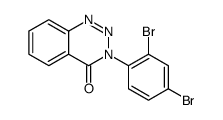 3-(2,4-dibromophenyl)-1,2,3-benzotriazin-4-one结构式