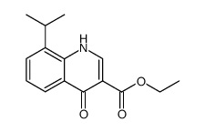 8-isopropyl-4-oxo-1,4-dihydro-quinoline-3-carboxylic acid ethyl ester结构式