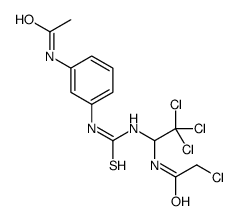 N-[1-[(3-acetamidophenyl)carbamothioylamino]-2,2,2-trichloroethyl]-2-chloroacetamide结构式