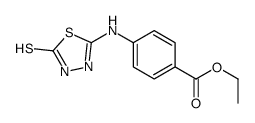 ethyl 4-[(4,5-dihydro-5-thioxo-1,3,4-thiadiazol-2-yl)amino]benzoate Structure