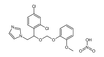 1-(2-(2,4-Dichlorophenyl)-2-((2-methoxyphenoxy)methoxy)ethyl)-1H-imida zole mononitrate structure