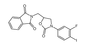 1H-Isoindole-1,3(2H)-dione, 2-[[(5S)-3-(3-fluoro-4-iodophenyl)-2-oxo-5-oxazolidinyl]Methyl]- Structure