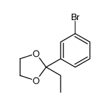 2-(3-bromophenyl)-2-ethyl-1,3-dioxolane Structure