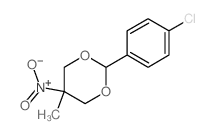 1, 3-Dioxane, 2-(p-chlorophenyl)-5-methyl-5-nitro- Structure