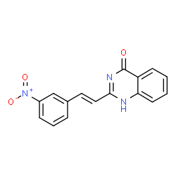 2-[(E)-2-(3-nitrophenyl)ethenyl]quinazolin-4(3H)-one结构式