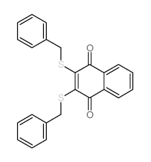 2,3-bis(benzylsulfanyl)naphthalene-1,4-dione结构式