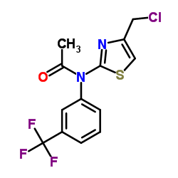 N-[4-(Chloromethyl)-1,3-thiazol-2-yl]-N-[3-(trifluoromethyl)phenyl]acetamide Structure