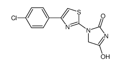 1-(4-(p-Chlorophenyl)-2-thiazolyl)hydantoin结构式