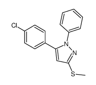 5-(4-CHLOROPHENYL)-3-METHYLTHIO-1-PHENYL-1H-PYRAZOLE Structure