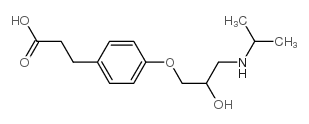 3-{4-[2-hydroxy-3-(propan-2-ylamino)propoxy]phenyl}propanoic acid structure