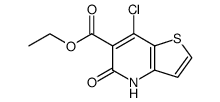 6-ethoxycarbonyl-7-chlorothieno[3,2-b]pyridin-5(4H)-one结构式