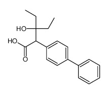 alpha-(1-Ethyl-1-hydroxypropyl)-biphenylacetic acid, (+)- structure