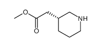 3-Piperidineacetic acid, methyl ester, (3R) Structure