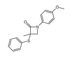 1-(4-methoxyphenyl)-3-methyl-3-phenylsulfanylazetidin-2-one Structure