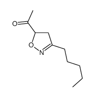 1-(3-pentyl-4,5-dihydro-1,2-oxazol-5-yl)ethanone Structure