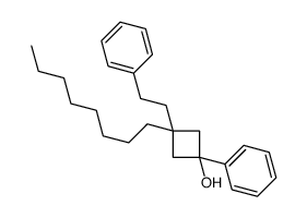 3-octyl-1-phenyl-3-(2-phenylethyl)cyclobutan-1-ol Structure