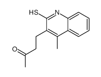 4-(4-methyl-2-sulfanylidene-1H-quinolin-3-yl)butan-2-one结构式