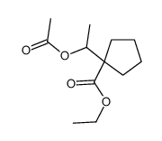 ethyl 1-(1-acetyloxyethyl)cyclopentane-1-carboxylate结构式