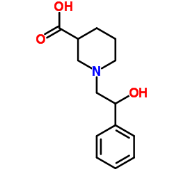 1-(2-HYDROXY-2-PHENYL-ETHYL)-PIPERIDINE-3-CARBOXYLIC ACID结构式