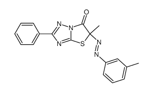 5-Methyl-2-phenyl-5-m-tolylazo-thiazolo[3,2-b][1,2,4]triazol-6-one结构式