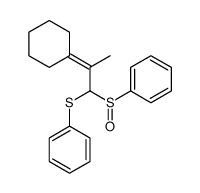 [1-(benzenesulfinyl)-2-cyclohexylidenepropyl]sulfanylbenzene Structure