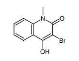 3-Brom-4-hydroxy-1-methyl-1,2-dihydrochinolin-2-on Structure