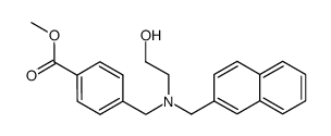 methyl 4-{[(2-hydroxyethyl)(2-naphthylmethyl)amino]methyl}benzoate Structure