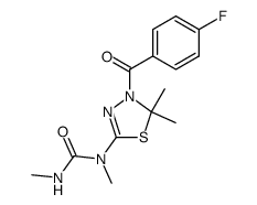 1-[4-(4-Fluoro-benzoyl)-5,5-dimethyl-4,5-dihydro-[1,3,4]thiadiazol-2-yl]-1,3-dimethyl-urea Structure