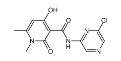 N-(6-chloro-2-pyrazinyl)-1,6-dimethyl-4-hydroxy-2-oxo-1,2-dihydropyridine-3-carboxamide Structure