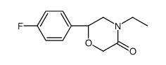 (6S)-4-ethyl-6-(4-fluorophenyl)morpholin-3-one结构式