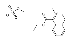 1-ethoxycarbonyl-2-methyl-3,4-dihydroisoquinolinium monomethylsulfate结构式