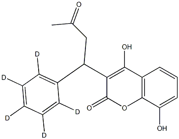 8-Hydroxy Warfarin-d5 Structure