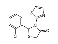 2-(2-chlorophenyl)-3-(1,3-thiazol-2-yl)-1,3-thiazolidin-4-one Structure