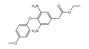 ethyl 2-(3,5-diamino-4-(4-methoxyphenoxy)phenyl)acetate结构式