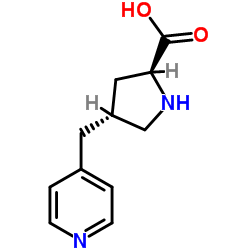 (2S,4R)-4-(pyridin-4-ylmethyl)pyrrolidine-2-carboxylic acid structure