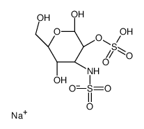 sodium,[(2S,3R,4S,5S,6R)-2,5-dihydroxy-6-(hydroxymethyl)-4-(sulfoamino)oxan-3-yl] sulfate Structure