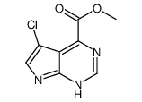 methyl 5-chloro-7H-pyrrolo[2,3-d]pyrimidine-4-carboxylate Structure