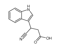 3-Cyan-3-(3-indolyl)propionsaeure Structure