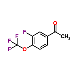 1-[3-Fluoro-4-(trifluoromethoxy)phenyl]ethanone结构式