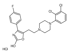 5-[2-[4-(2,3-dichlorophenyl)piperazin-1-yl]ethyl]-4-(4-fluorophenyl)-3H-1,3-oxazol-2-one,hydrochloride结构式