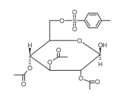 2,3,4-Tri-O-acetyl-6-O-p-toluenesulfonyl-β-D-glucopyranose结构式