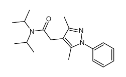 2-(3,5-dimethyl-1-phenyl-pyrazol-4-yl)-N,N-dipropan-2-yl-acetamide Structure