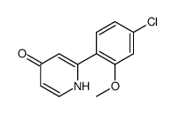 2-(4-chloro-2-methoxyphenyl)-1H-pyridin-4-one结构式