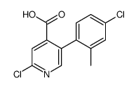 2-chloro-5-(4-chloro-2-methylphenyl)pyridine-4-carboxylic acid Structure