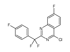 4-chloro-2-[difluoro-(4-fluorophenyl)methyl]-7-fluoroquinazoline Structure