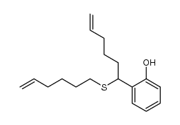 2-[1-(5-hexenylthio)-5-hexenyl]phenol结构式