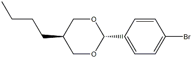 trans-2-(4-Bromophenyl)-5-butyl-1,3-dioxane Structure